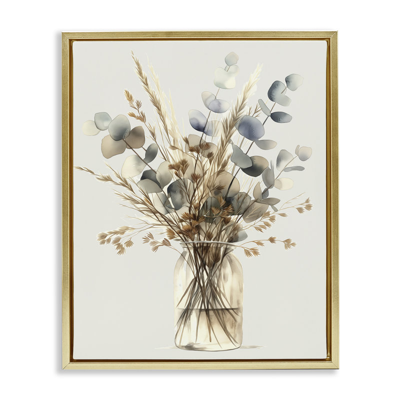  «Opaque Eucalyptus Bouquet Floater», art mural sur toile par Steve Huntziker, H 31 po x l 25 po