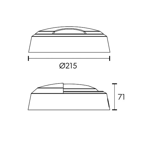 Pylus Outdoor Round Eyelid Wall Light 660lm Bulkhead IP54 LED Integrated Exterior Light, Black
