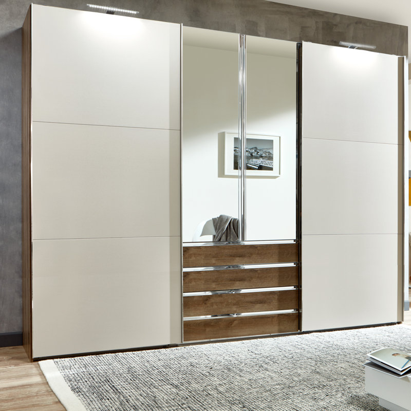 Branchburg 2 Door Manufactured Wood Wardrobe, White/Brown