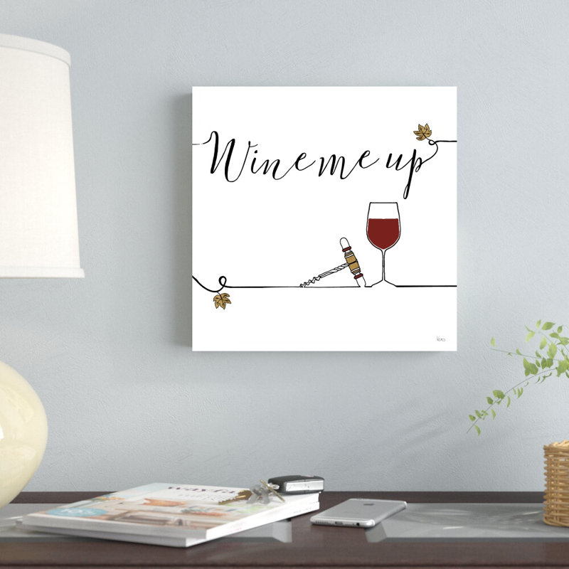«Souligné Wine VII» par Véronique Charron, impression sur toile tendue, H 12 po x l 12 po
