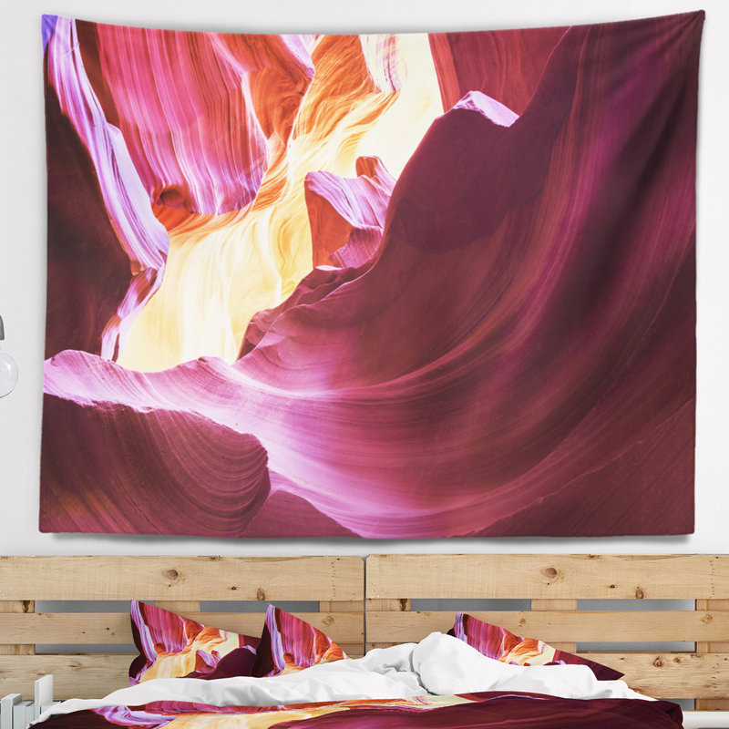 Paysage mauve en tapisserie Antelope Canyon, H 50 po x l 60 po