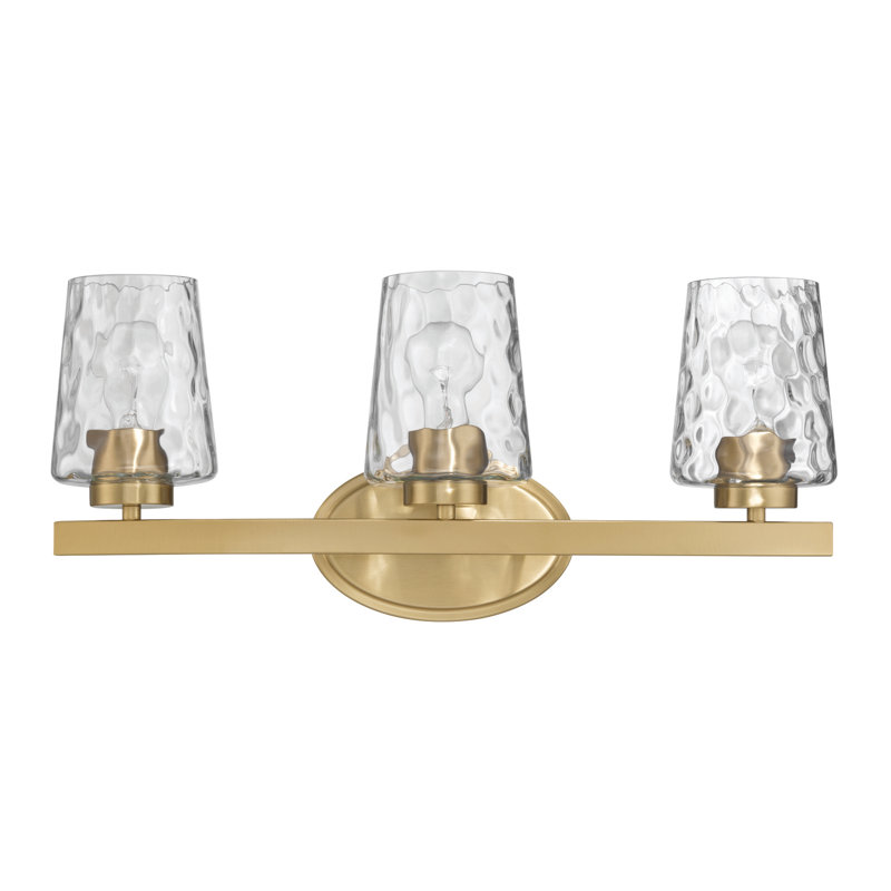 3 - Light Steel Dimmable Bathroom Vanity Light