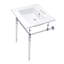 Edwardian Ceramic Rectangular 25" Console Bathroom Sink-50890465