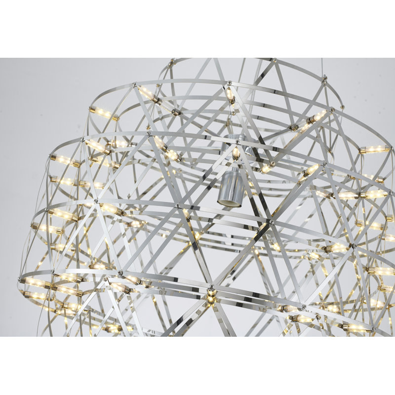 Lustre globe 85 lumières DEL Transitional, Chrome chrome