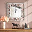 Large Wall Clock with Mirrored Glass Frame, 31" Decorative Silent Quartz Clock for Living Room-1518577170
