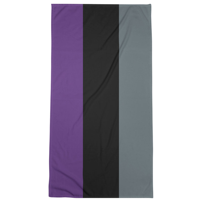 Lightweight Bath Towel, Purple/Black/Slate Gray