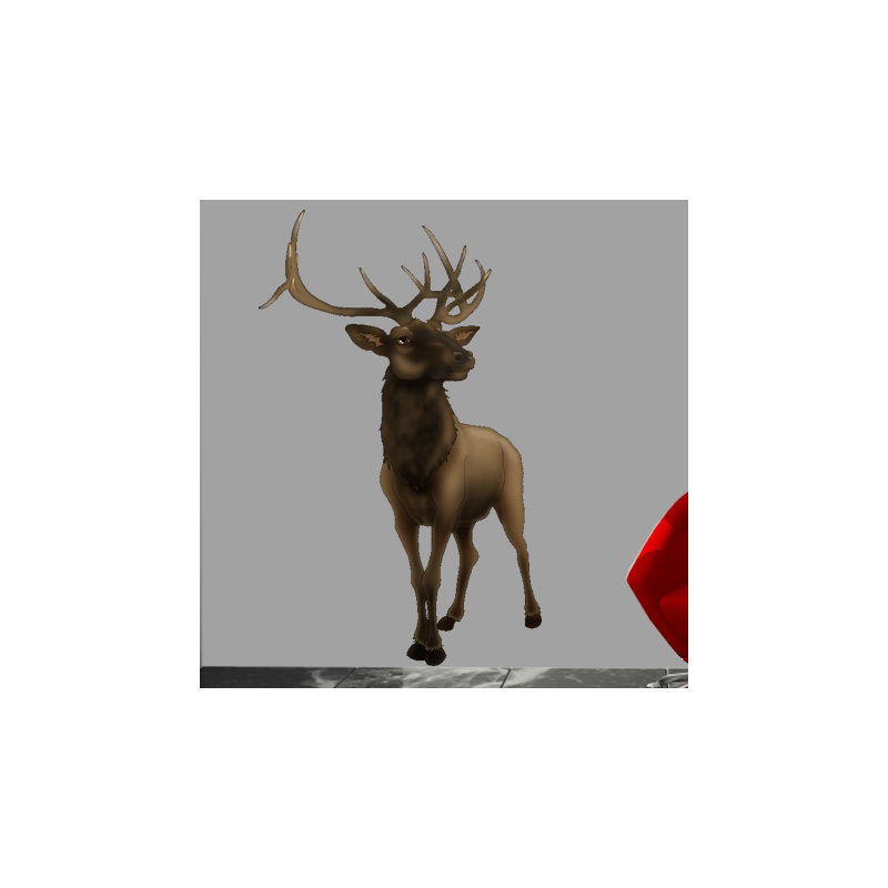 Décalcomanie murale elk, H 60 po x l 37 po