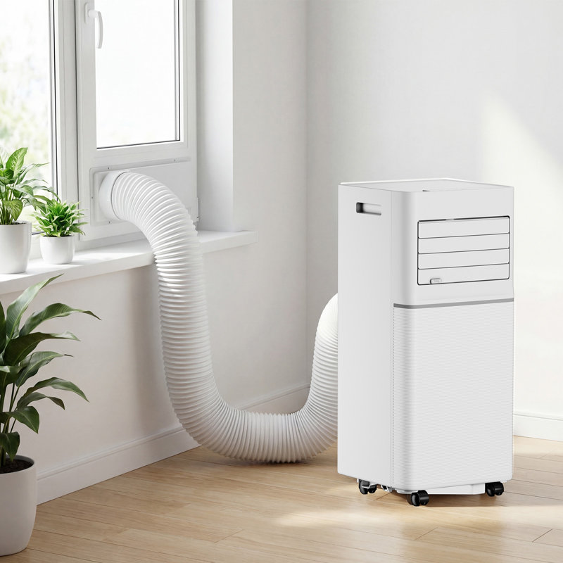 Climatiseur portatif 8 000 BTU - 4 en 1 - Mode froid / déshumidification / ventilateur / veille, minuterie 24H, télécommande et ensemble de fenêtre pour la maison