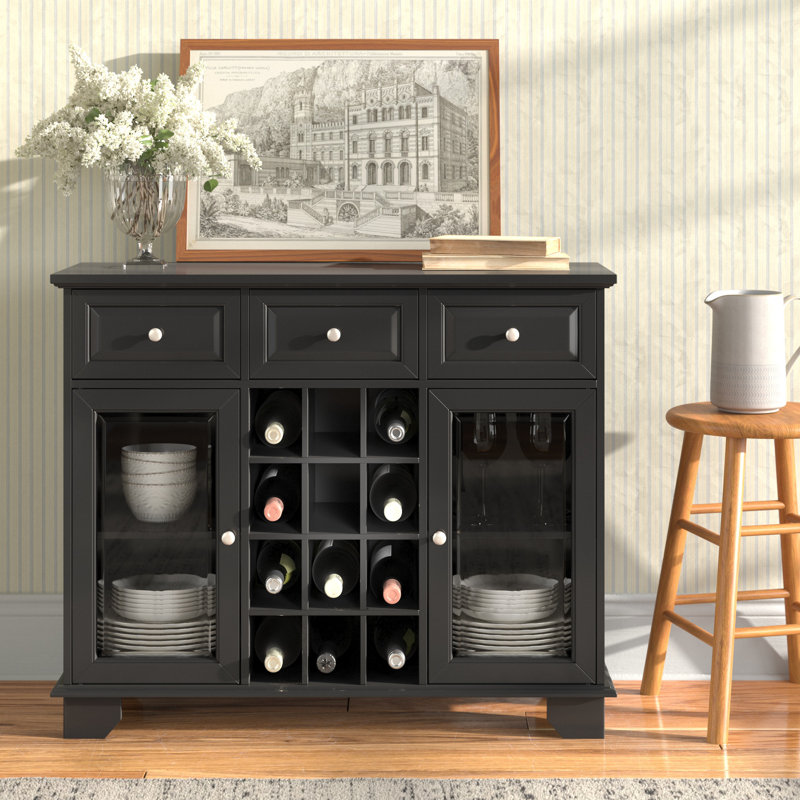 Rafaan Buffet Server Sideboard Cabinet with Wine Storage