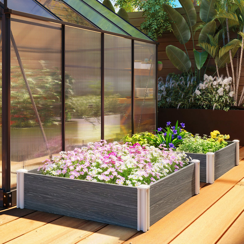 Raised Garden Bed, 33cm H x 102cm W x 102cm D