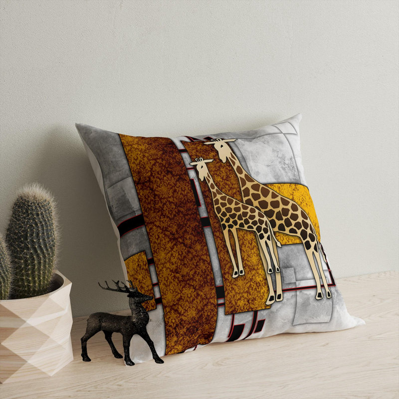 Coussin lavable de qualité supérieure, 17,0 x 17,0 pouces, 50% coton / 50% polyester, rembourrage en silicone, fermeture à glissière dissimulée | Doux, confortable et repassable | Parfait pour la décoration intérieure, le salon et la chambre à cou