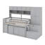 Lit mezzanine simple en bois avec tiroirs et tablettes-1163823685