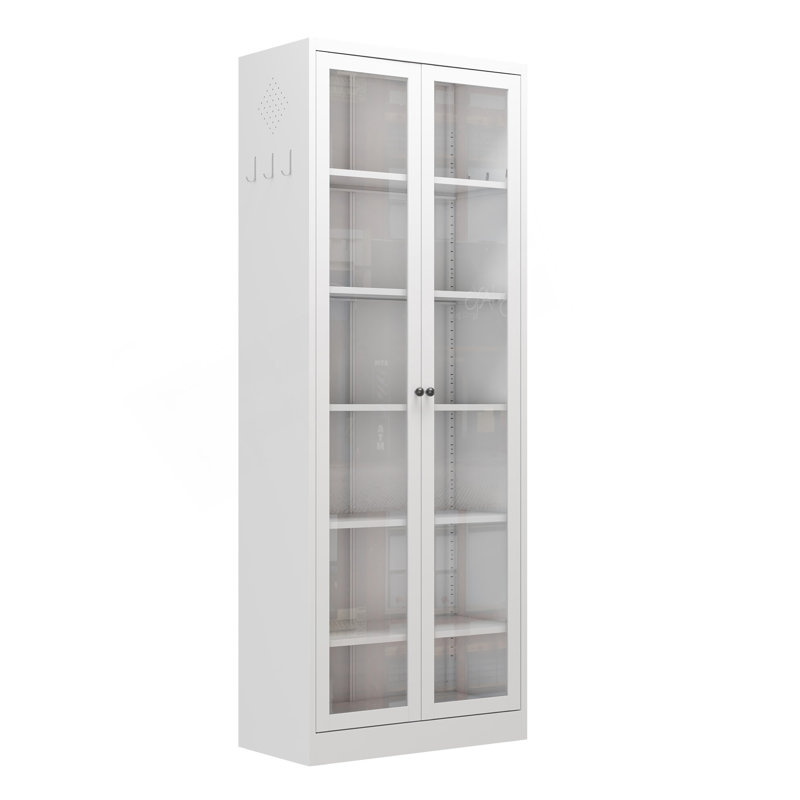 Armoire de cuisine en métal durable avec 5 tablettes réglables, rangement autoportant de 72 pouces de hauteur pour une utilisation dans plusieurs pièces