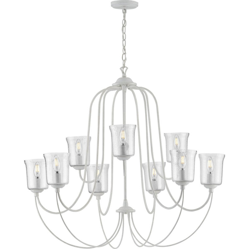 Ermengarda 9 - Light Dimmable Classic / Traditional Chandelier, Brushed Nickel