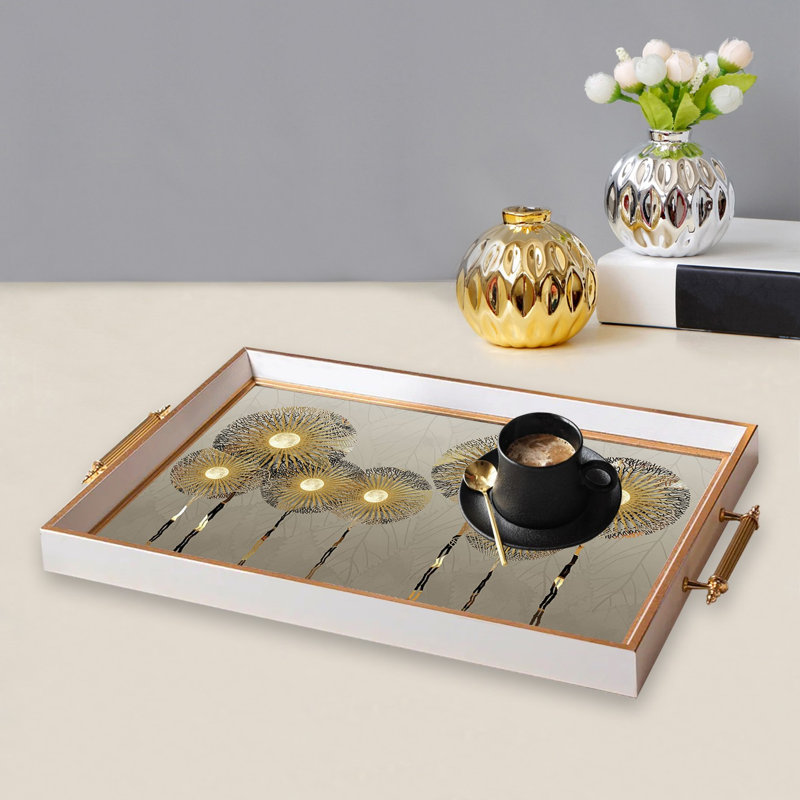 Élégant plateau en verre de 19,7 po x 11,4 po x 1,4 po | Fabrication 100% verre durable | Facile à nettoyer avec un chiffon humide | Idéal pour le service, la présentation décorative et l'organisation | Ajout élégant à la décoration intérieure