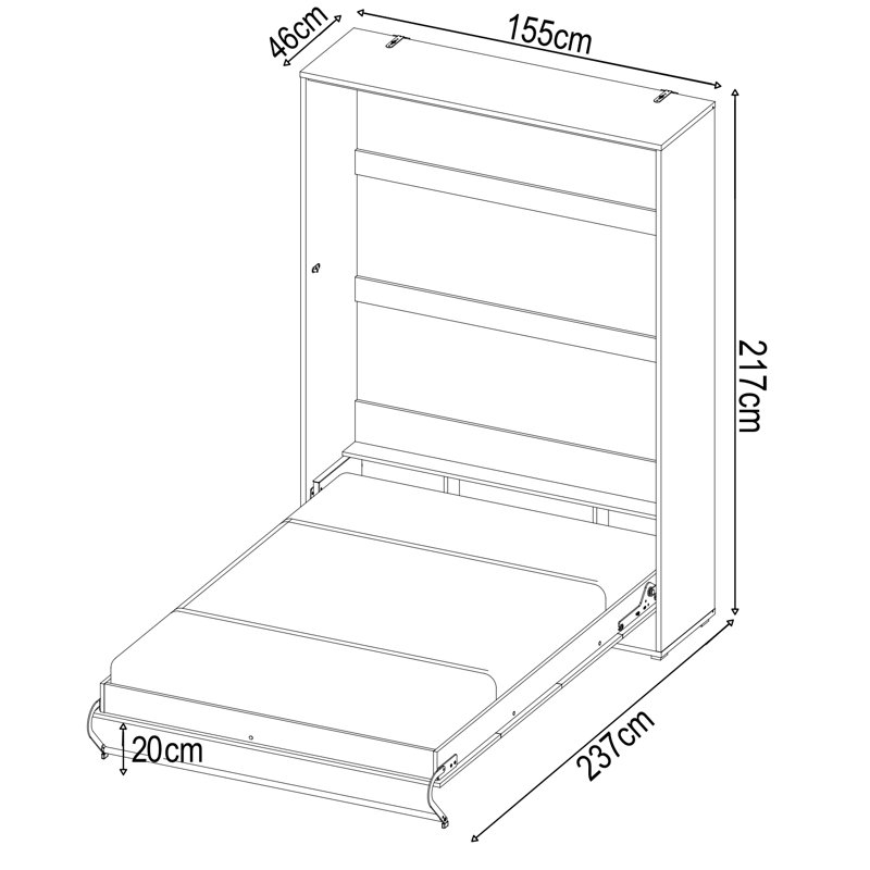 Crinium Daybed, White Gloss, Double (4'6)