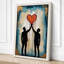 Heart Between Two Modern 1 Piece Wrapped Canvas Wall Art-1625398852-1625398860