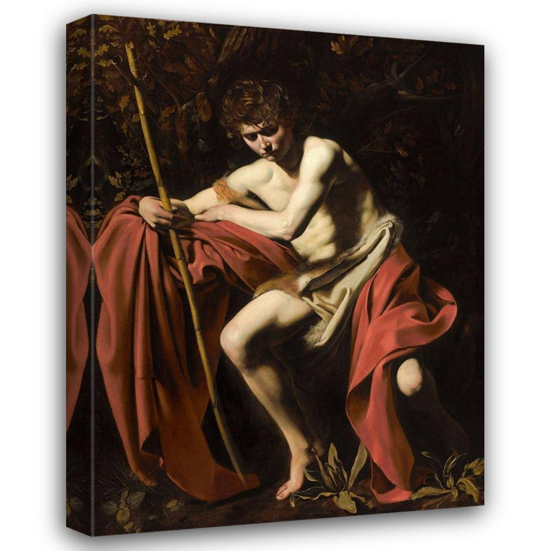 Art sur toile tendue Red Barrel Studio® Caravaggio Gallery: Saint John the Baptist in the Wilderness