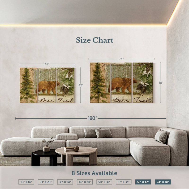 Bear Trail, 42" H x 65" W