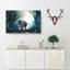 Elephant Roaming In A Green Forest Painting - Wrapped Canvas-56661197