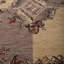 Tapis d'intérieur rectangulaire oriental noué à la main, en laine brun clair et or-1390203698