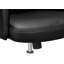 Chaise de bureau, pivotante, hauteur réglable, accoudoirs, ergonomique, travail, aspect cuir noir, métal chromé, contemporaine, moderne
