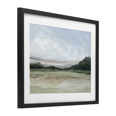 Crisp Horizons Framed Print Under Glass, design by Jacob Q