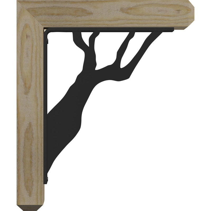 Support triple Ironcrest de 4 po Damon, H 18 po x P 15 1/2 po, 4"W x 4"T Douglas Fir (Rough Sawn)