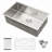 Undermount Kitchen Sink, Stainless Steel 16 Gauge Deep Single Bowl Sinks