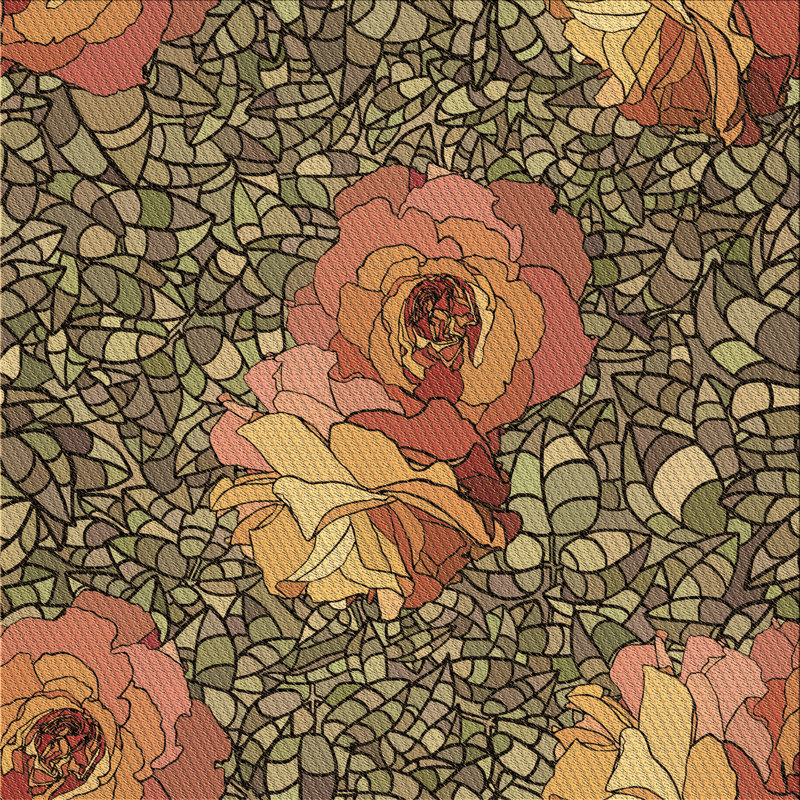 Performance Wool Floral Indoor Rug, Square 7'