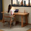 Bureau rectangulaire en bois massif Burlywood-1850183501