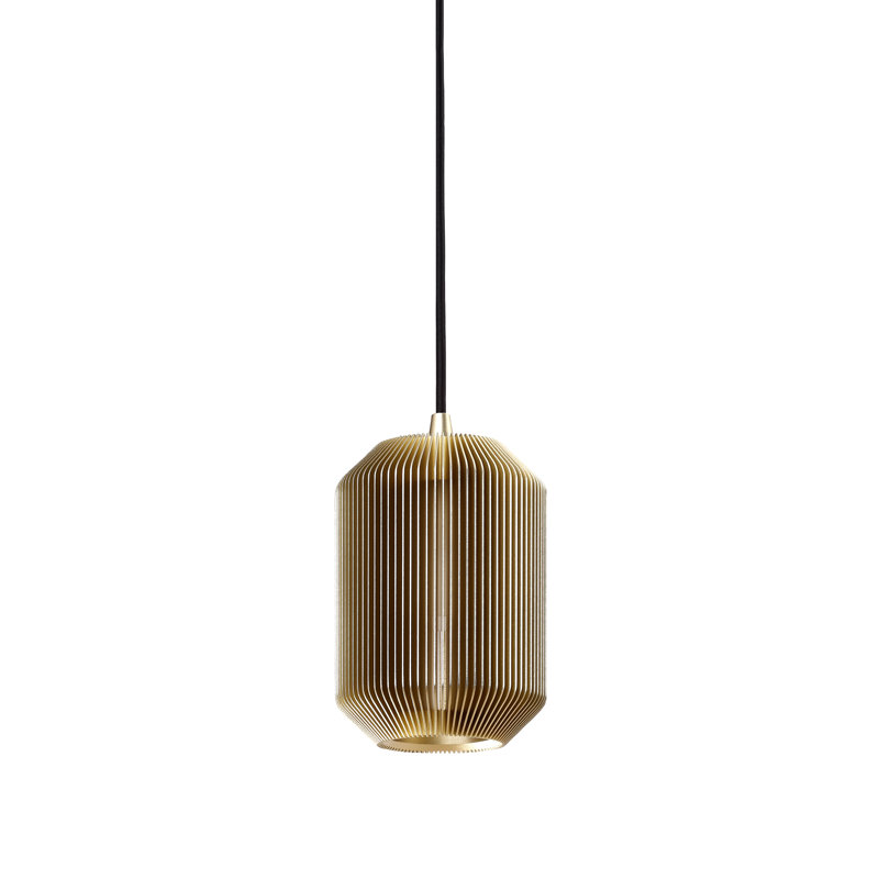 Joseph 1 - Light Pendant, Pale Gold, 6.3" H x 4.4" W x 4.4" D