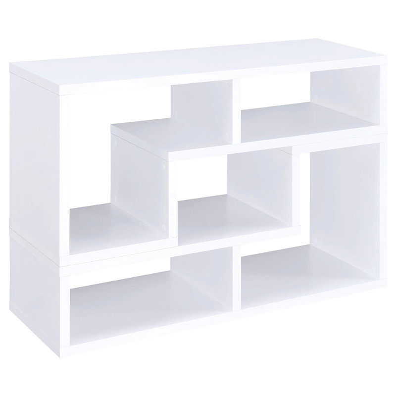 Bibliothèque blanche moderne pour cacher les accessoires multimédia dans le salon avec rangement de cloison personnalisable