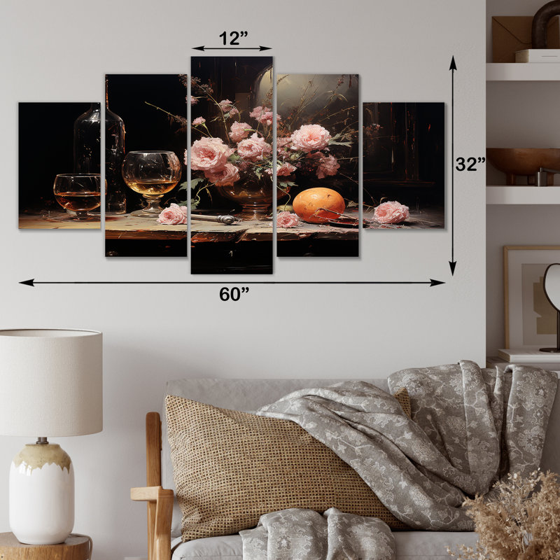 Sommeliers Solitude Midnight Blooms Wine - Wine, art mural multi-panneaux