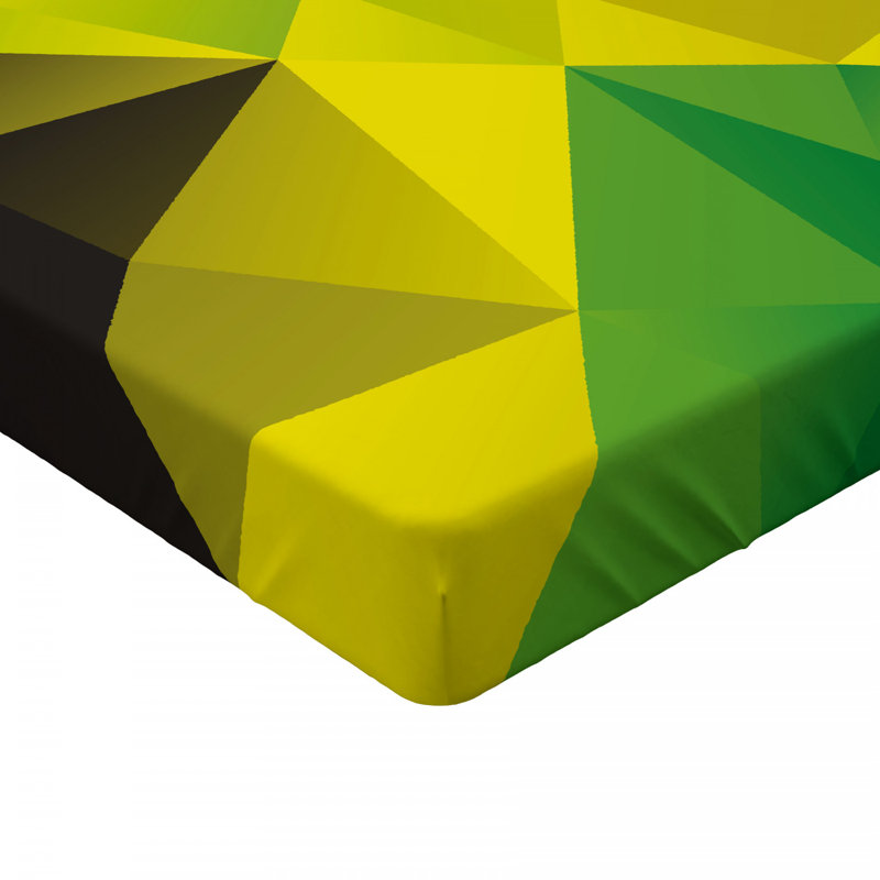 Microfiber Geometric Fitted Sheet, Full Fitted Sheet