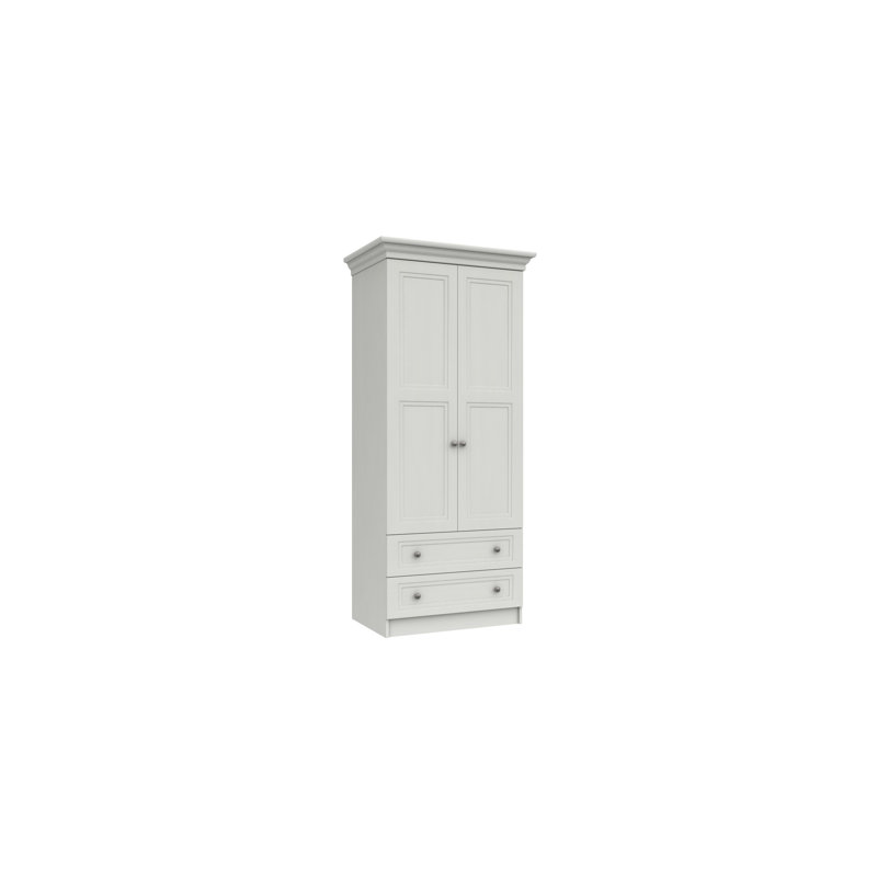 Adnan 2 Door Manufactured Wood Wardrobe, White
