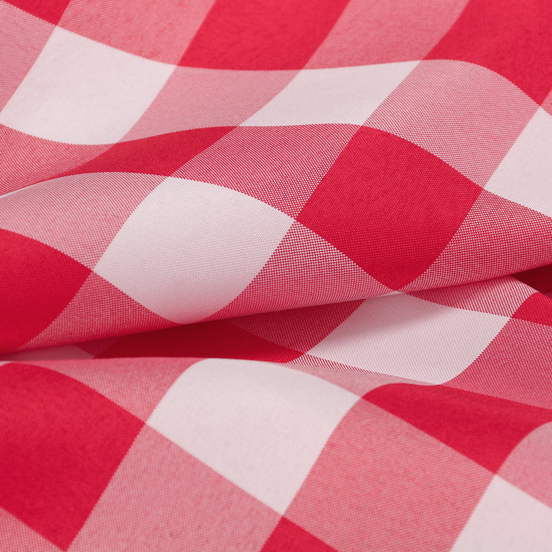 Infinity Collection Buffalo Check Plaid Fabric Tablecloth Spill Proof Stain Resistant Wrinkle Resistant For Dining Room Kitchen Restaurant Indoor Outdoor Picnic Camping Holidays (Red, 60 X 60 Inch)