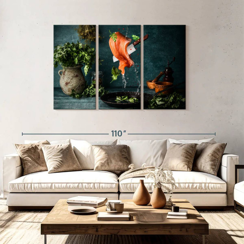 Yarlin Salmon Fillet Seafood, 48" H x 74" W