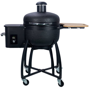 VESSILS Fleet - 22 Kamado Charcoal Grill Full Set with Accessories Matte  Black (19-in W)