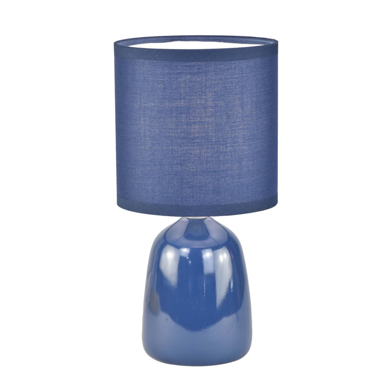 Mellisha Ceramic Table Lamp, Navy Blue Glaze, Blue