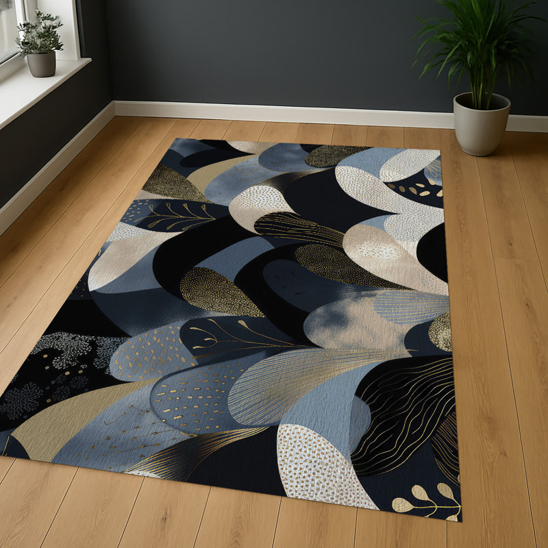 Abstract Area Rug, Runner 70 x 140 cm