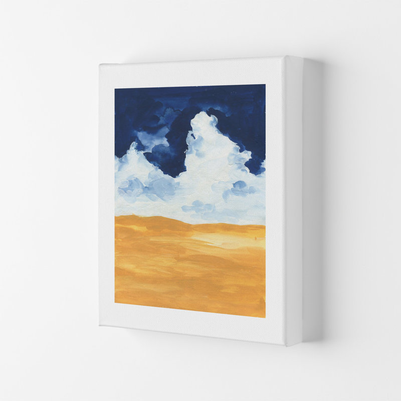 Horizon Abstract Clouds by Pixy Paper - Print, 84cm H x 59.4cm W x 4cm D, Wrapped Canvas