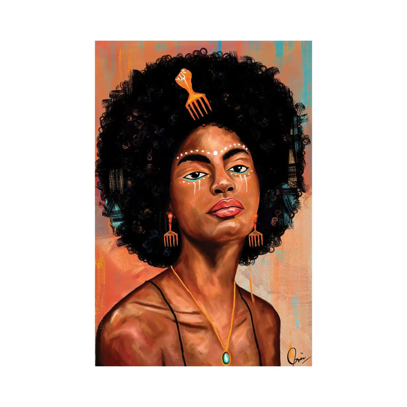 Afro Candy by Crixtover Edwin - Print on Canvas, 20.32 cm H x 30.48 cm W, Wrapped Canvas