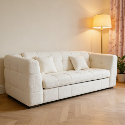 83.8" Elegant Convertible Sofa Bed Chic Design With 3.9" Thick Mattress Space-saving Sleeper Sofa--Arrtle Furniture