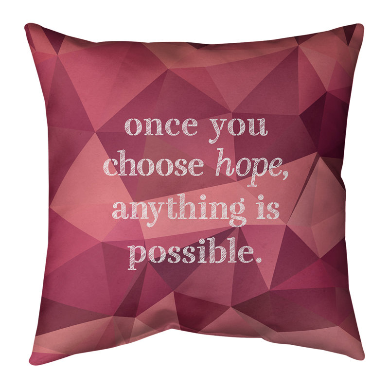Oreiller en faux gemme choisir un coussin, 16 po x 1 po, Tourmaline rose, Polyester/ Bourre en polyester