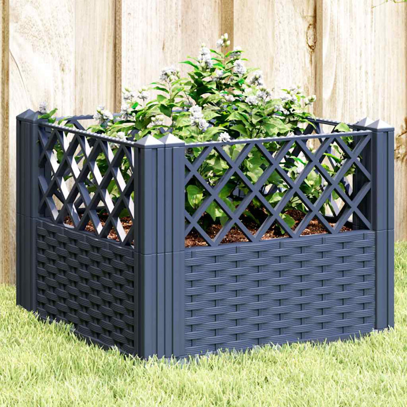 Artel Planter Box, 43.5cm H x 43.5cm W x 43.5cm D, Blue Grey