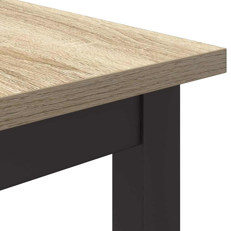 Metal Base Writing Desk, Sonoma Oak