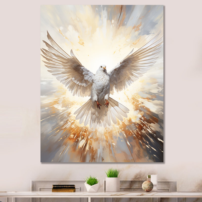 «Christianity Dove Descent From Paradise» - Impressions sur toile Christianisme, Toile tendue, H 32 po x l 16 po x P 1 po
