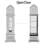 63'' H x 18'' W Wood Tower Display Cae