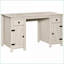 Bureaux, bureau d'ordinateur de ferme avec tiroirs de rangement Armoires, blanc crème | Panneau de fibres à densité moyenne | Tablettes réglables